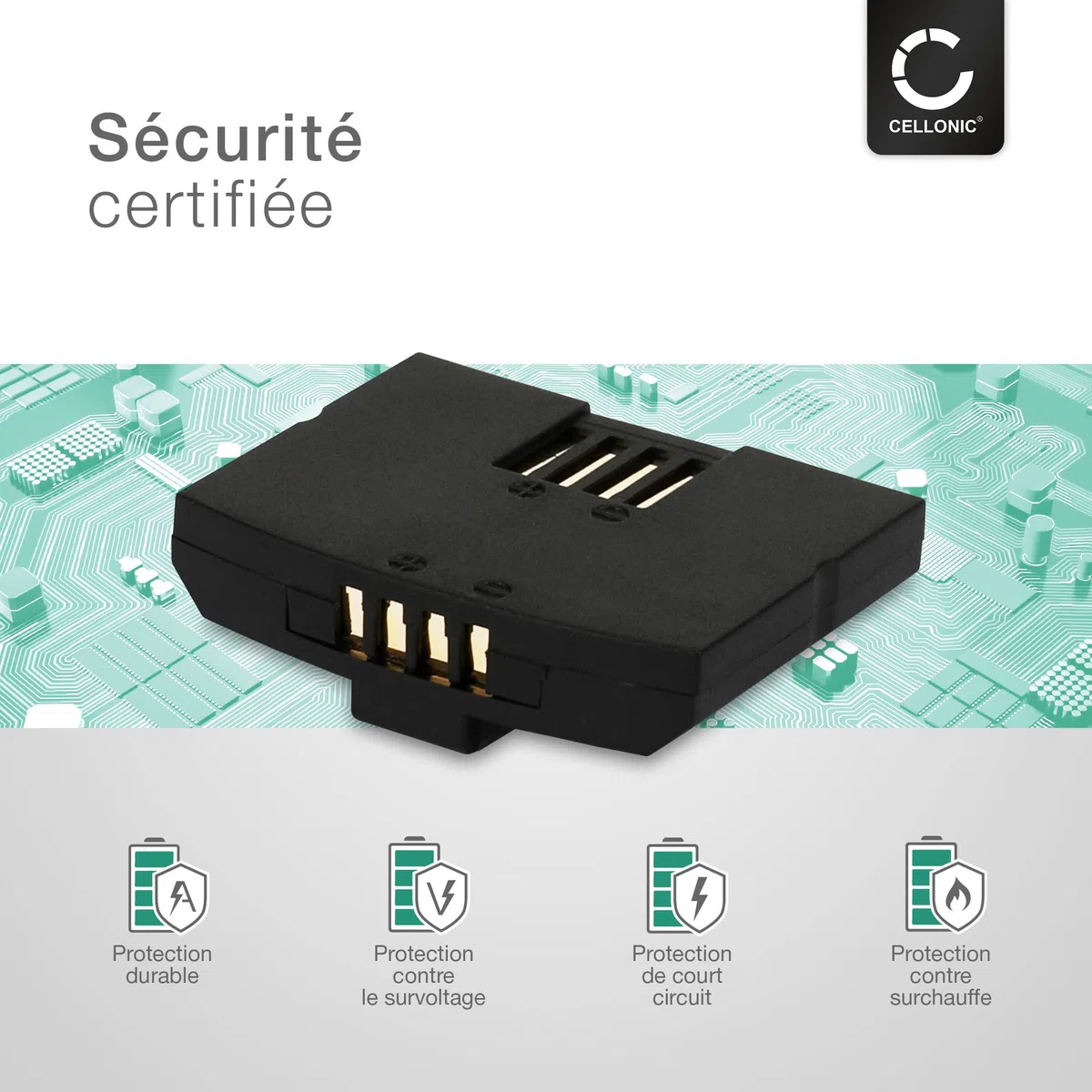 CELLONIC 2X Batterie pour Casque Micro Compatible avec Sennheiser RI 840 (Set 840 TV), RR 4200, RI 830 (Set 830 TV), BA 300 - (150mAh, 3.7V)